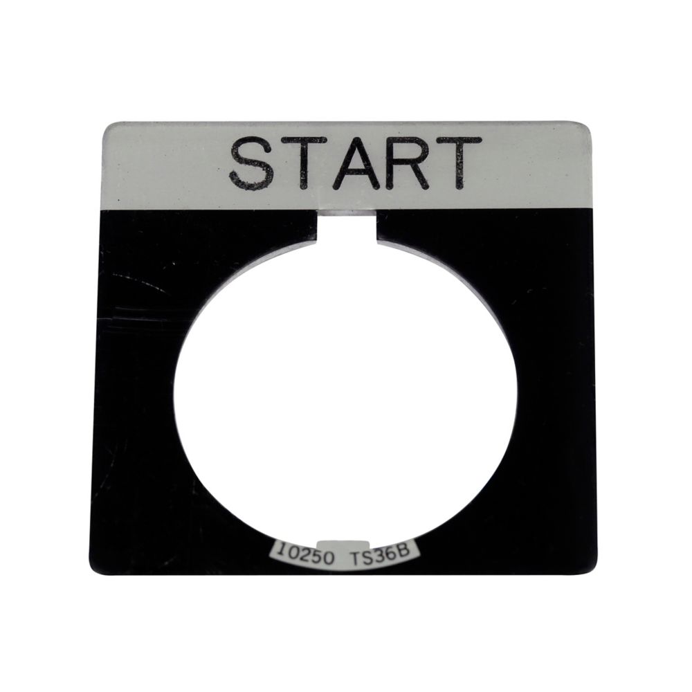 10250TS30 - Eaton Cutler-Hammer - Pushbutton Black Square Legend Plate