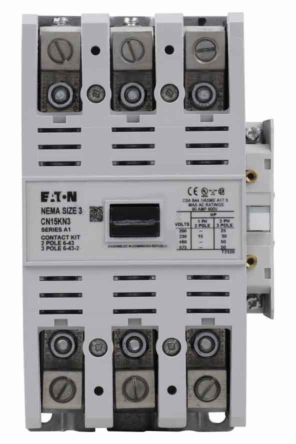 CN15KN3C - Eaton Cutler-Hammer - 3 Pole 90 Amp 600 Volt Magnetic Contactors