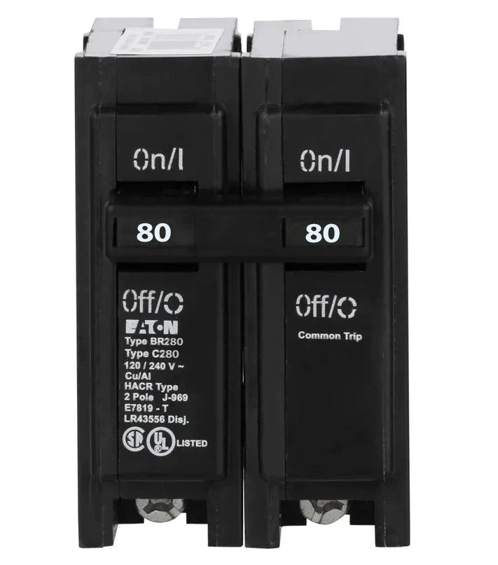 BR280 - Eaton Cutler-Hammer - Plug-In 80 Amp 240 Volt 2 Pole Circuit Breaker