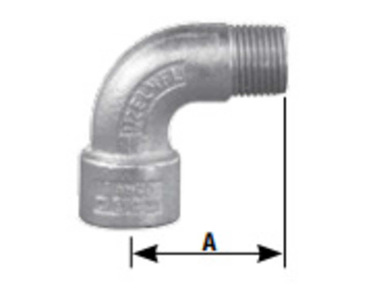 ELMFL9075 - Appleton - 3/4" 90����� Male/Female Elbow Explosion-Proof Malleable Iron Fitting with Cover