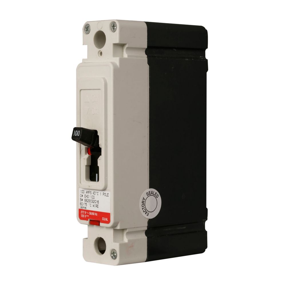EHD1015L - Eaton Cutler-Hammer - Feed-Thru 12 Amp 1 Pole 277 Volt Molded Case Circuit Breaker