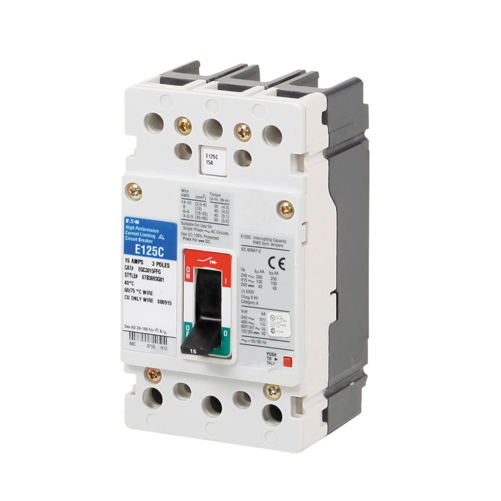 EGB3060FFG - Eaton Cutler-Hammer - 60 Amp 3 Pole 480 Volt Molded Case Circuit Breakers