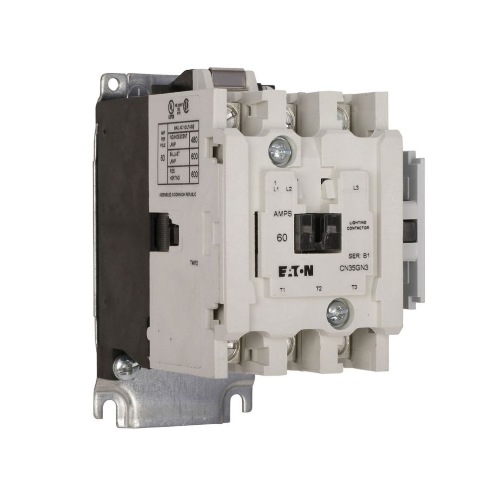 CN35GN3AB - Eaton Cutler-Hammer - 60 Amp 3 Pole 600 Volt Lighting Contactor