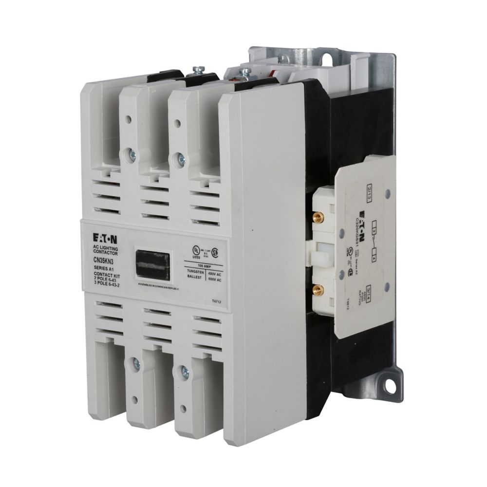 CN35KN3A - Eaton Cutler-Hammer - 100 Amp 3 Pole 600 Volt Lighting Contactor