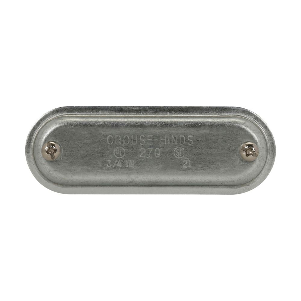 470G - Eaton Crouse-Hinds Series - 1-1/4" Sheet Steel Condulet Form 7 Wedge Nut Cover with Integral Gasket