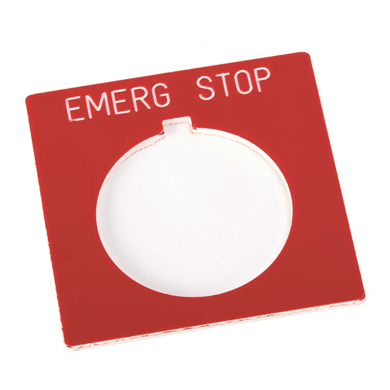 800HW372 - Allen-Bradley - 30mm 800H EMERG STOP Red Legend Plate