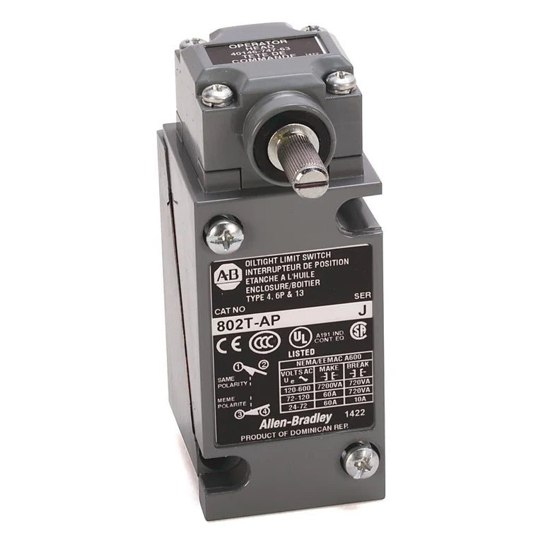 802TATP - Allen-Bradley - Metal Plug-In Oiltight Limit Switch