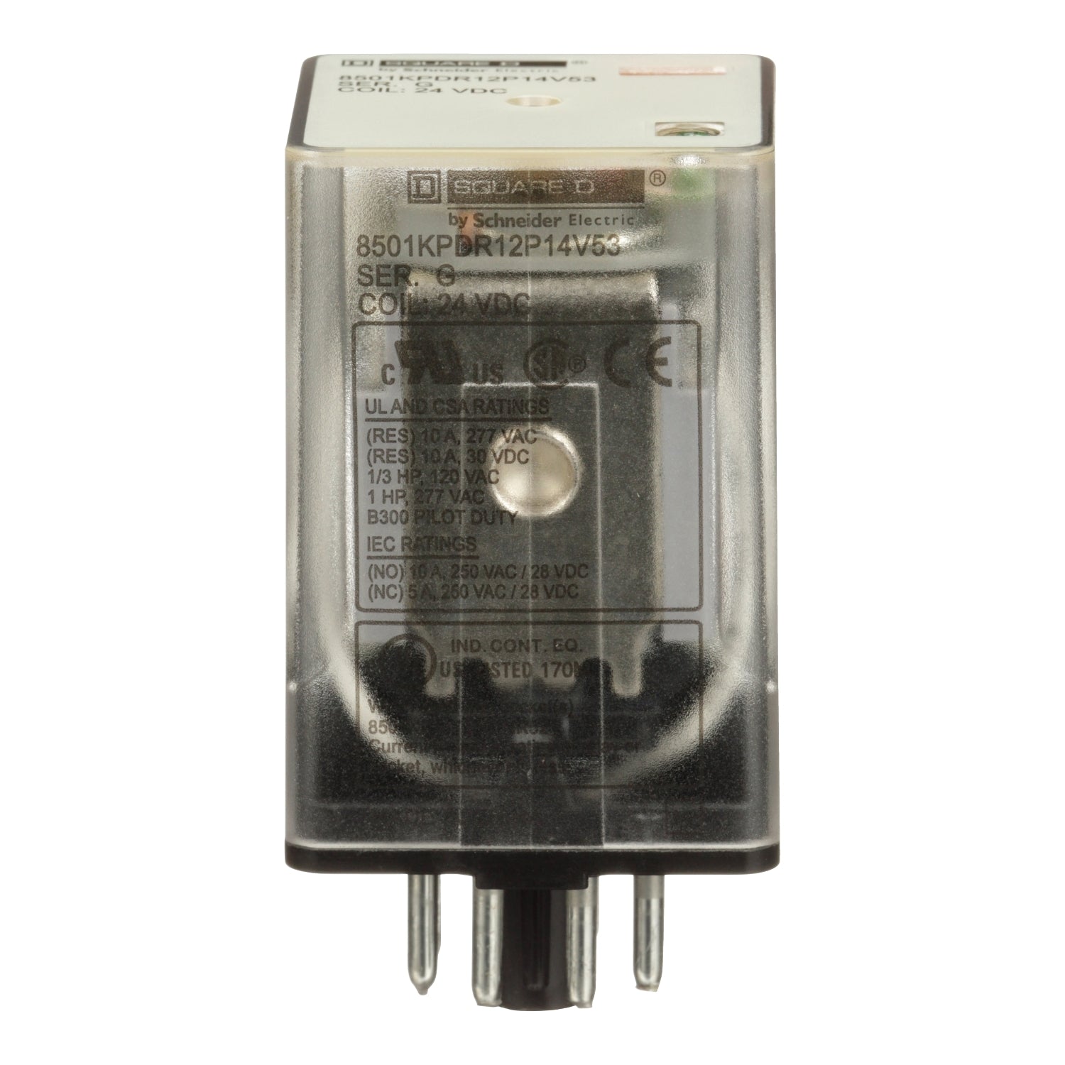 8501KPDR12P14V53 - Schneider Electric - Square D 120V Harmony Plug In Relay