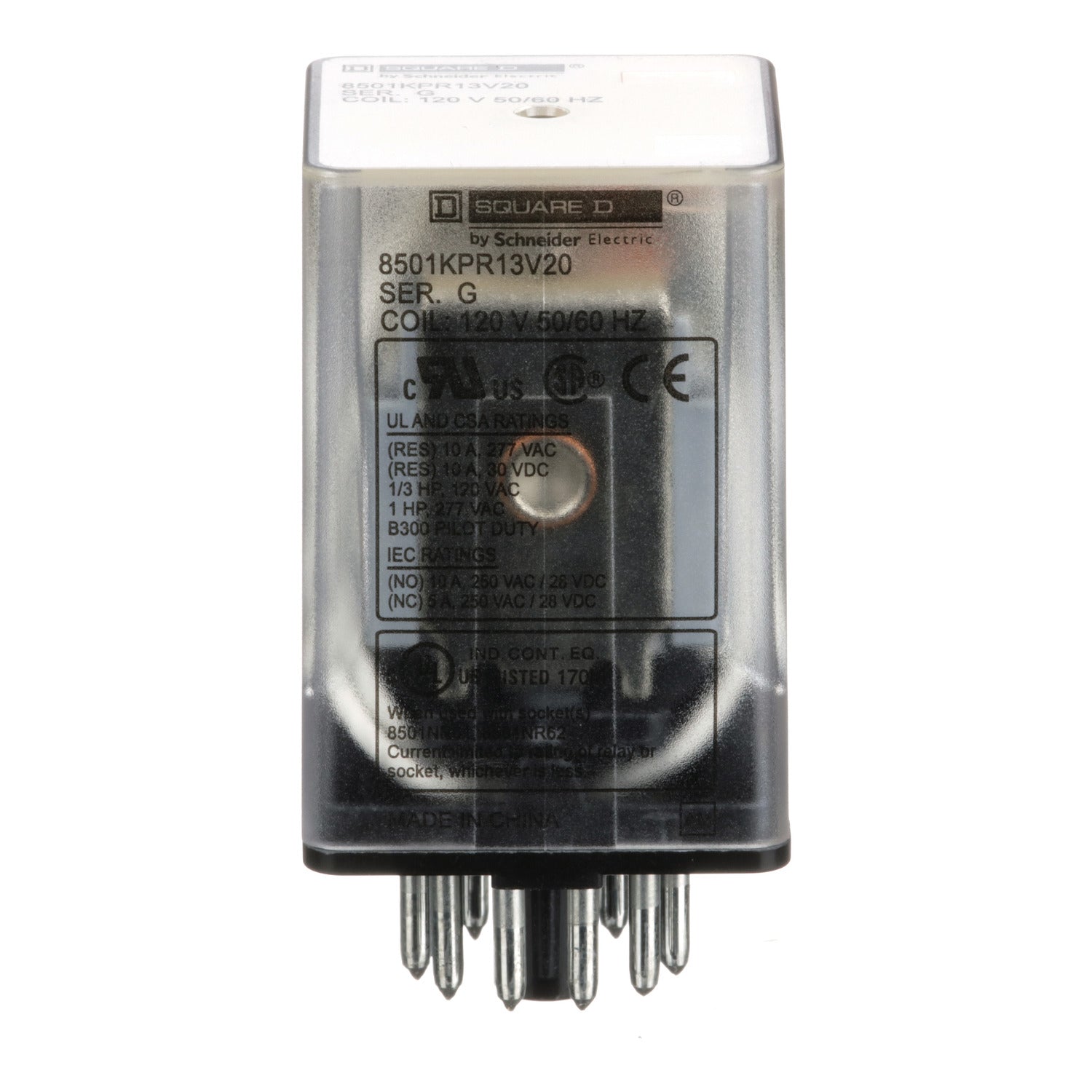 8501KPR13V20 - Schneider Electric - Square D 120V Plug In Relay