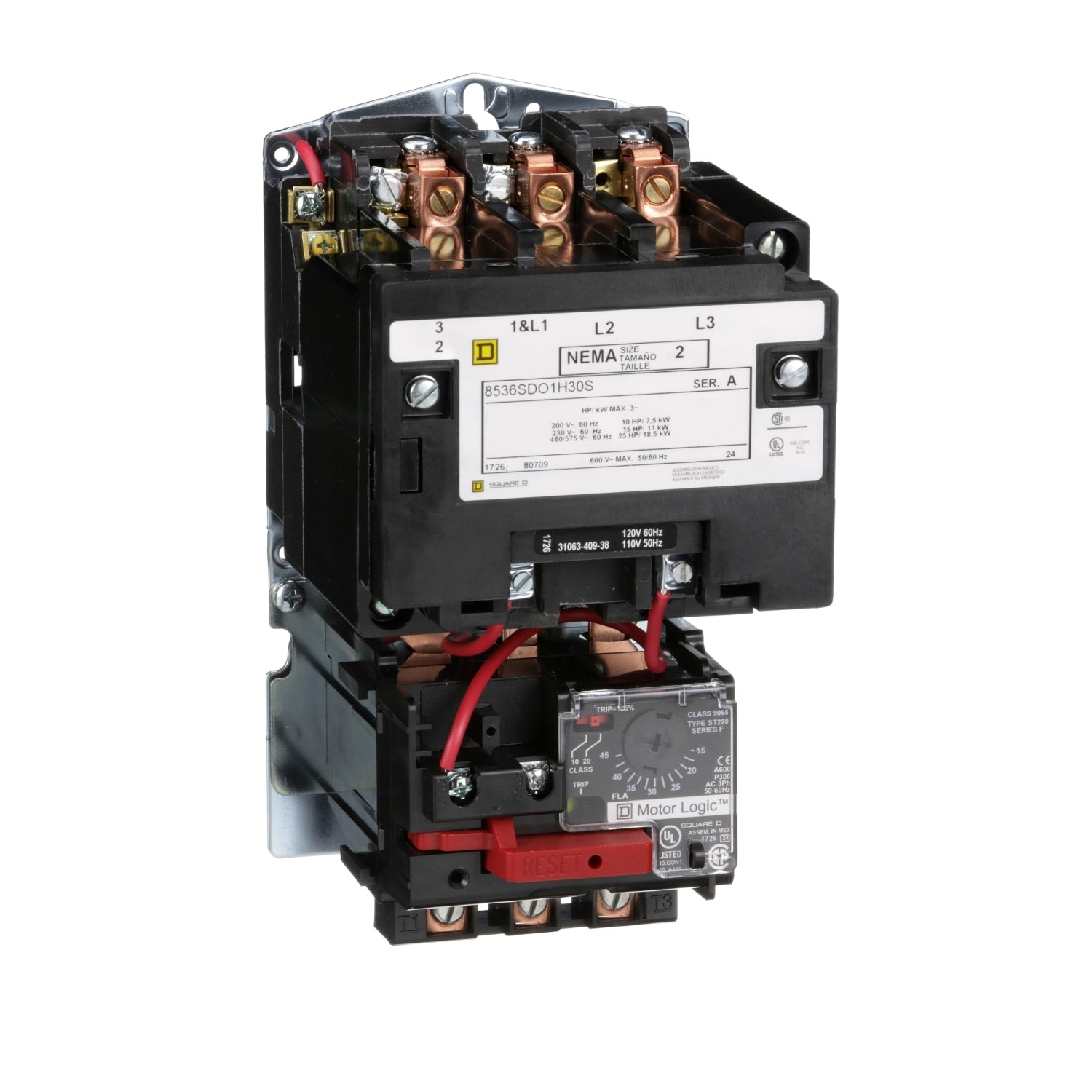 8536SDO1V02H30S - Schneider Electric - 45 Amp 120 Volt Square D Motor Starter