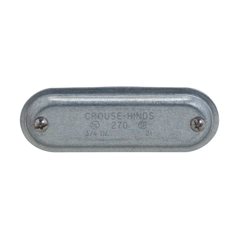 970 - Eaton Crouse-Hinds Series - 3-1/2" or 4" Sheet Steel Condulet Form 7 Wedge Nut Cover