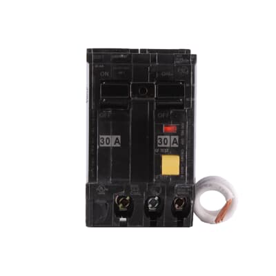 THQL2130GFEP - General Electric - 30 Amp 2 Pole 120/240V 10kAIC Ground Fault Circuit Breaker THQL Series Plug-In Mount