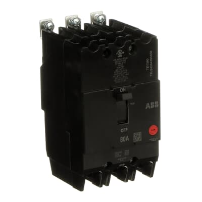 TEY380 - General Electric - 80 Amp 3 Pole 480 V Circuit Breaker