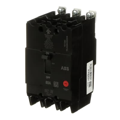 TEY380 - General Electric - 80 Amp 3 Pole 480 V Circuit Breaker