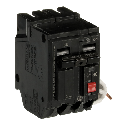 THQL2130GFT - General Electric - 30 Amp 240V 2 Pole Ground Fault Circuit Breaker THQL Frame