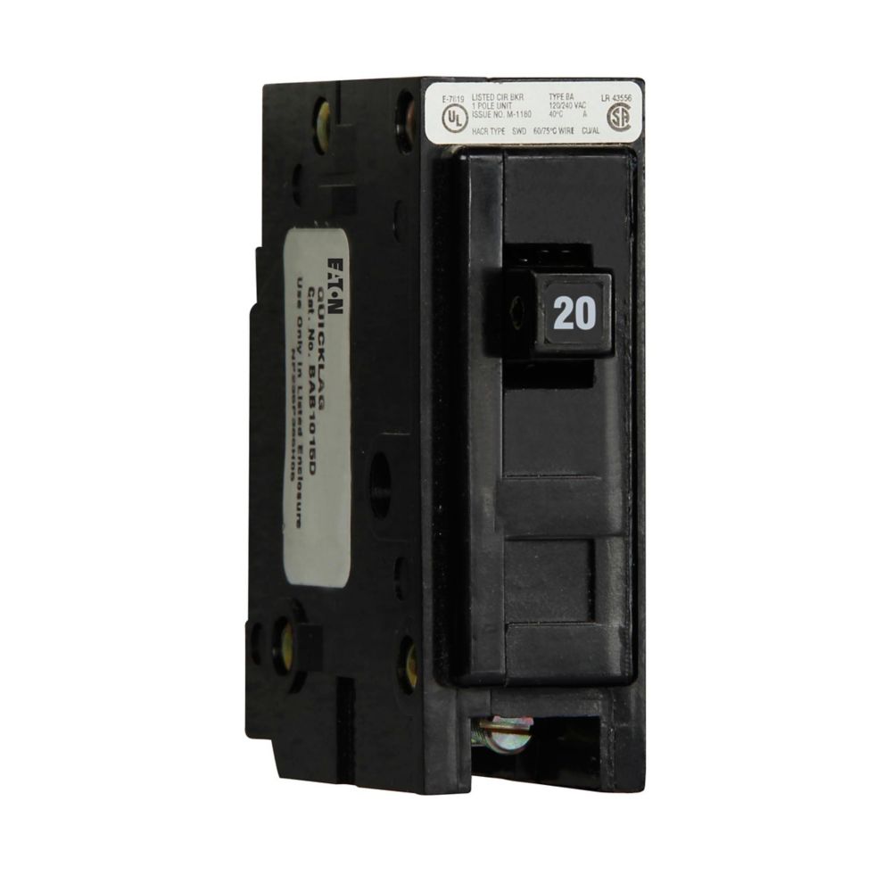 BAB1020 - Eaton Cutler-Hammer - Bolt-On 20 Amp 1 Pole 120 Volt 20 Amp Circuit Breaker