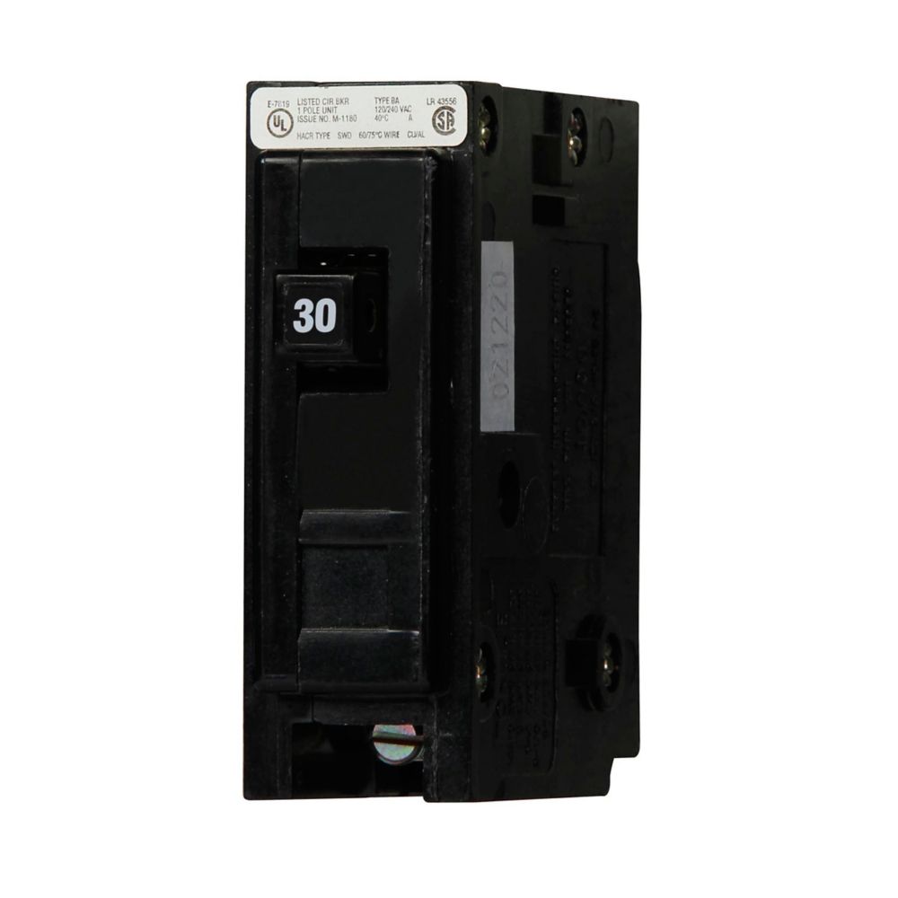 BAB1030 - Eaton Cutler Hammer - 30A 120/240V Single-Pole BAB Thermal Magnetic Circuit Breakers