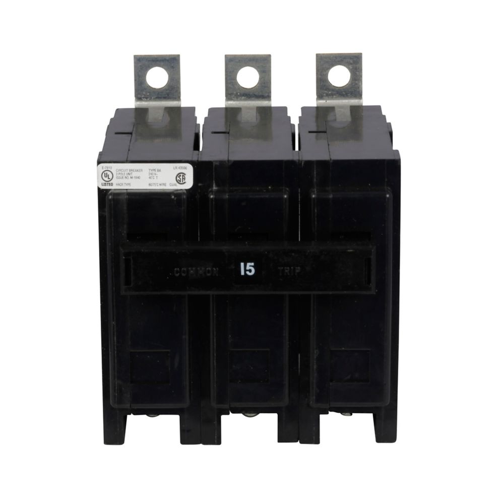 BAB3015H - Eaton Cutler Hammer - 15A 240 V Three-Pole BAB Thermal Magnetic Circuit Breakers