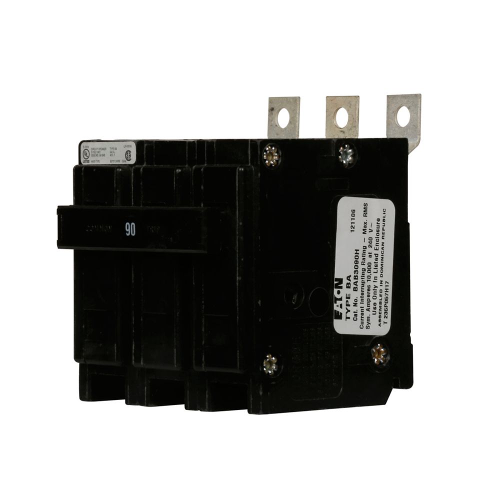 BAB3090H - Eaton Cutler Hammer - 90A 240 V Three-Pole BAB Thermal Magnetic Circuit Breaker