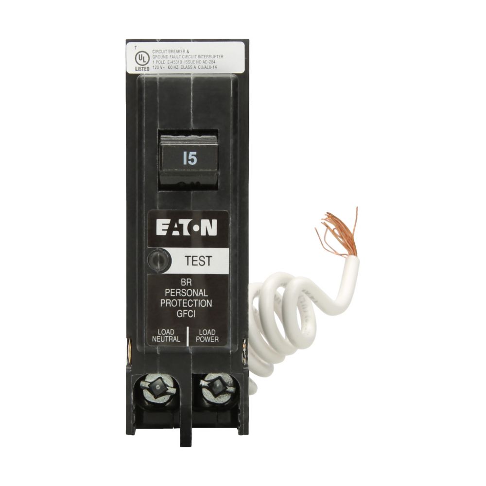 BRN115GF - Eaton Cutler Hammer - 15A 120/240 V Single-Pole BR GFCI Circuit Breakers