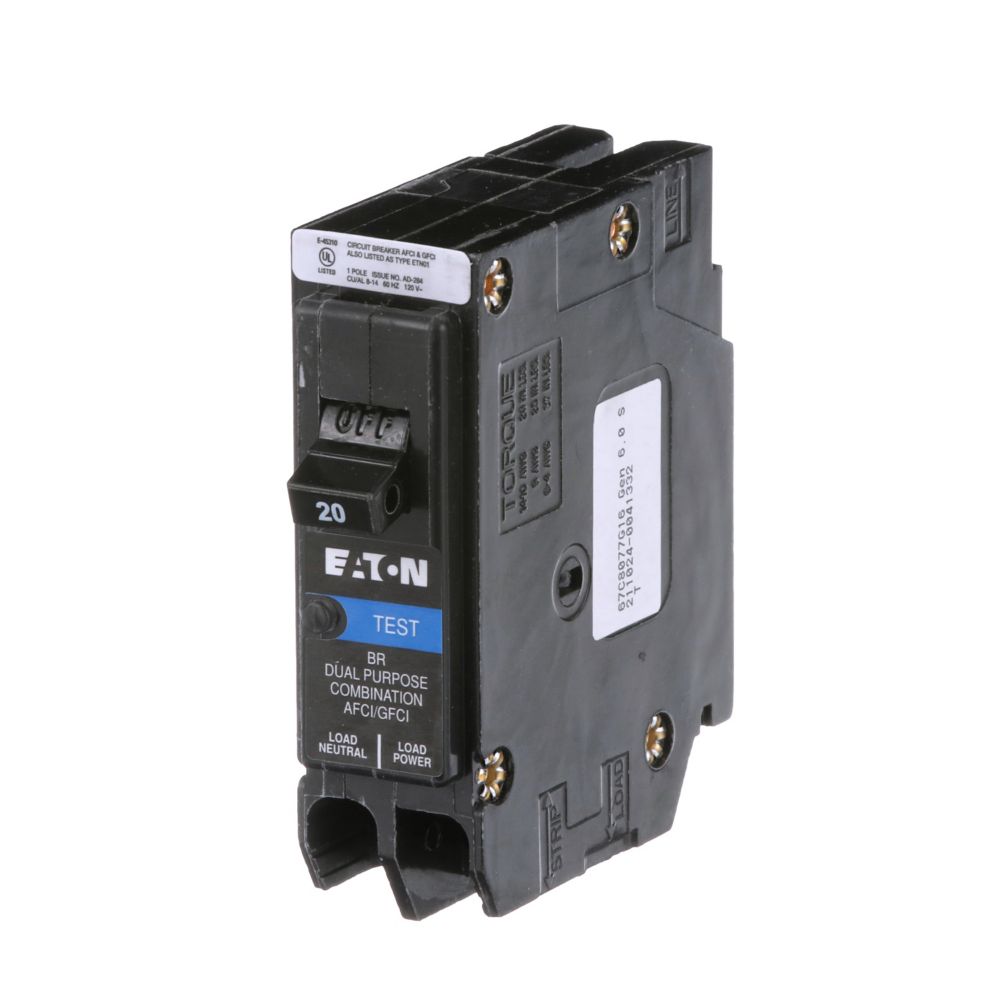 BRP120DF - Eaton Cutler Hammer - 20A 1 Pole Br Thermal Magnetic Circuit Breakers
