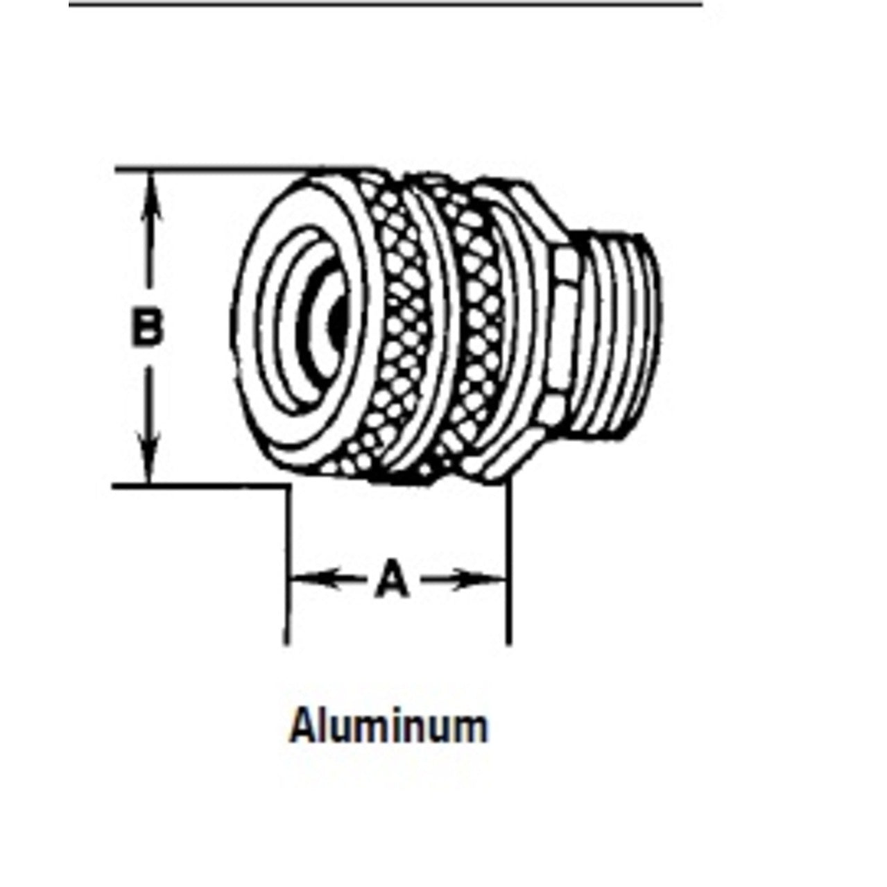 CG115150 - Appleton - 1�������1/2" Aluminum Straight Liquidtight Strain Relief Connector