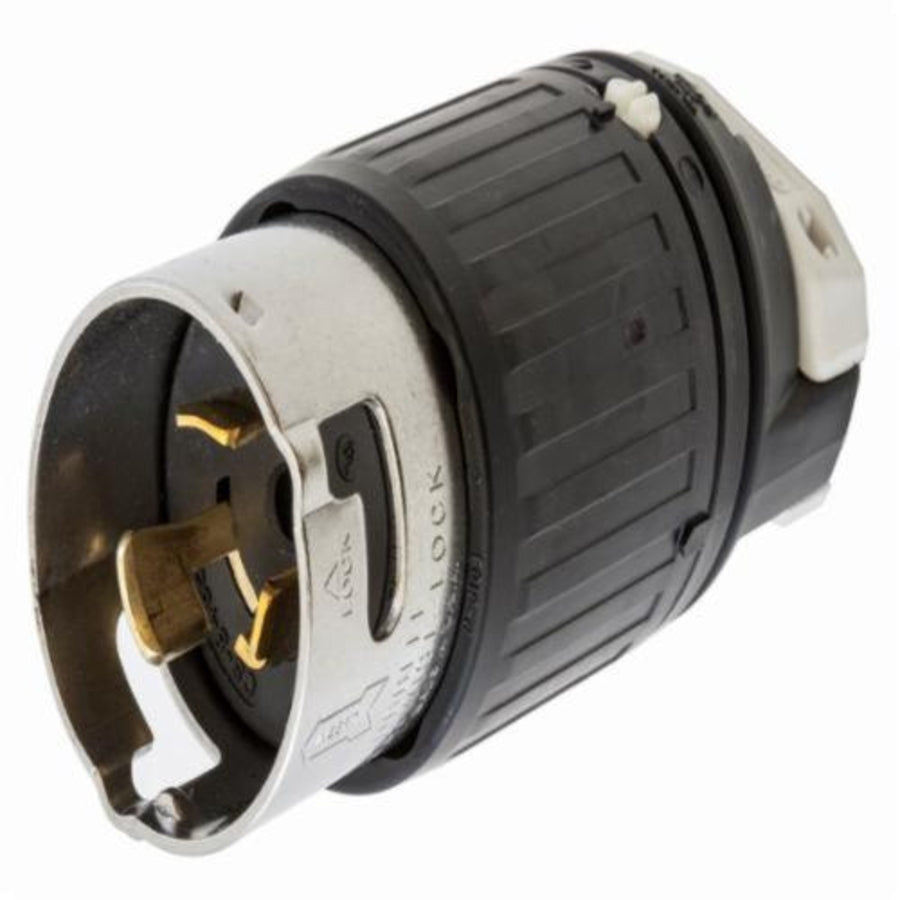 CS8465C - Hubbell Wiring Device-Kellems - 50A 480VAC 2-Pole 3-Wire Grounding Male Standard Cord Mount Locking Plug