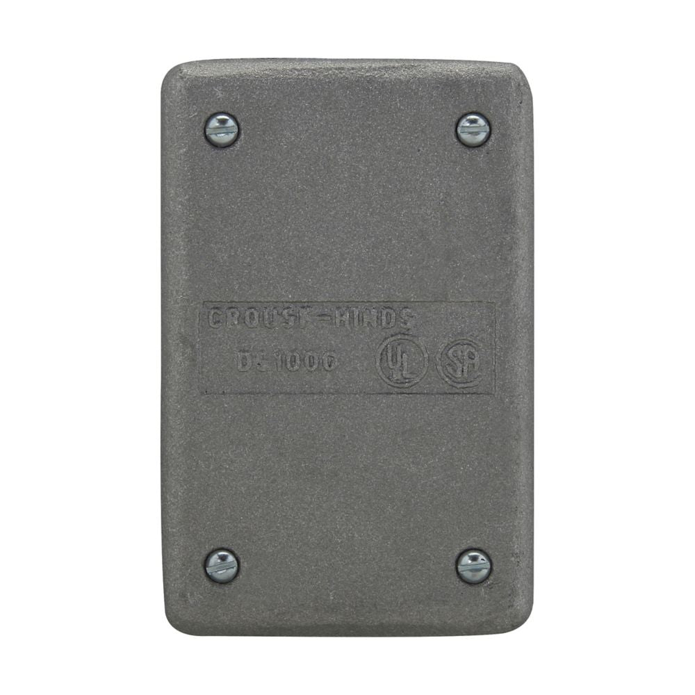 DS100G - Eaton Crouse-Hinds Series - Cast Aluminum Surface or Flush Mount Single-Gang DS Blank Cover