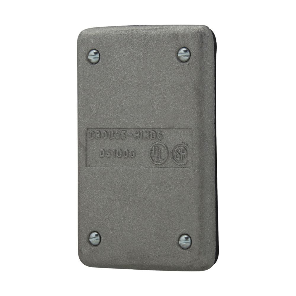DS100G - Eaton Crouse-Hinds Series - Cast Aluminum Surface or Flush Mount Single-Gang DS Blank Cover