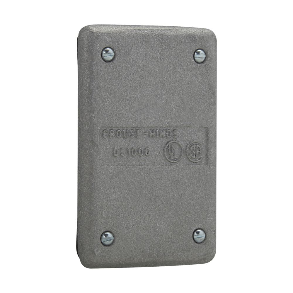 DS100G - Eaton Crouse-Hinds Series - Cast Aluminum Surface or Flush Mount Single-Gang DS Blank Cover