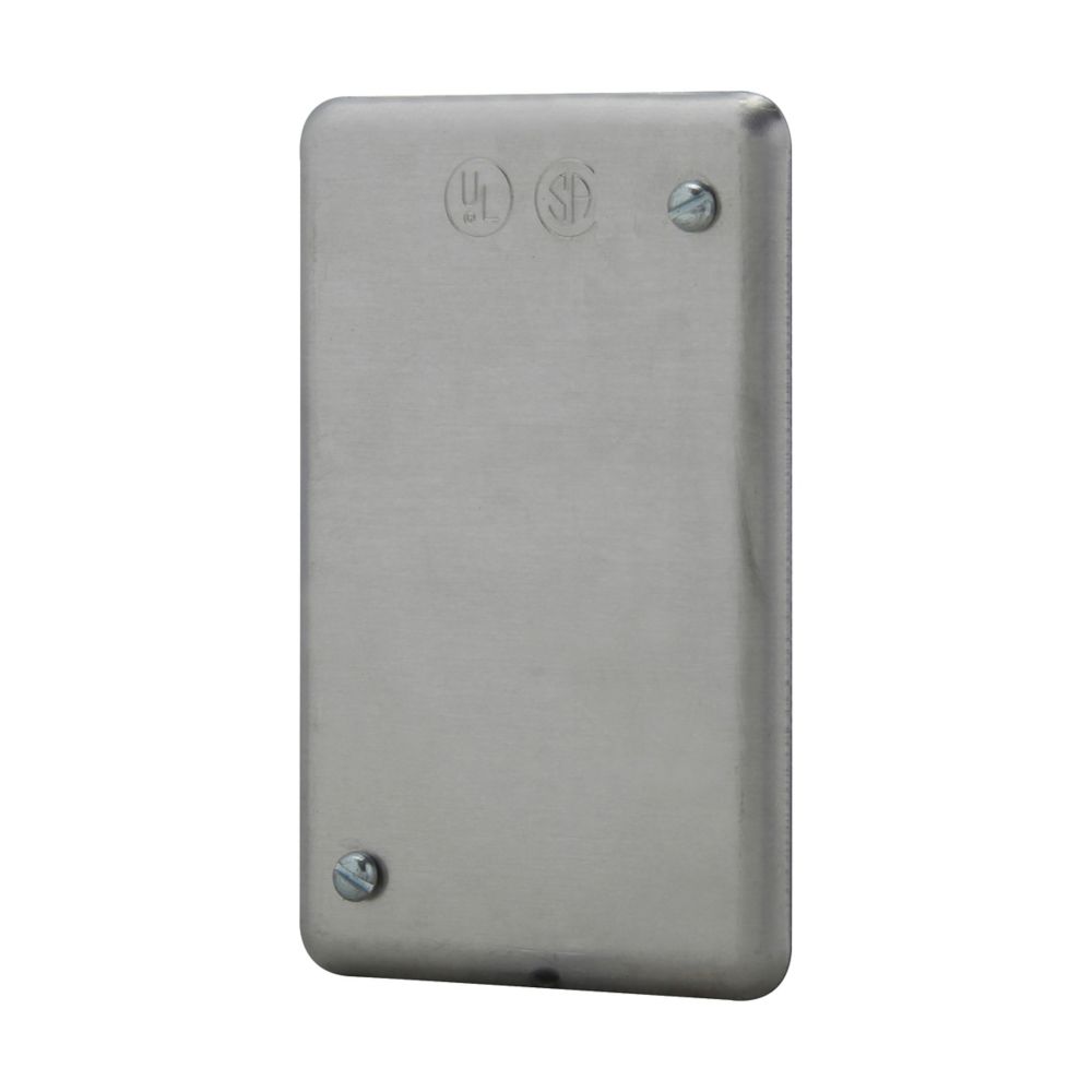 DS100 - Eaton Crouse-Hinds Series - Sheet Aluminum Surface Mount Single-Gang DS Blank Cover