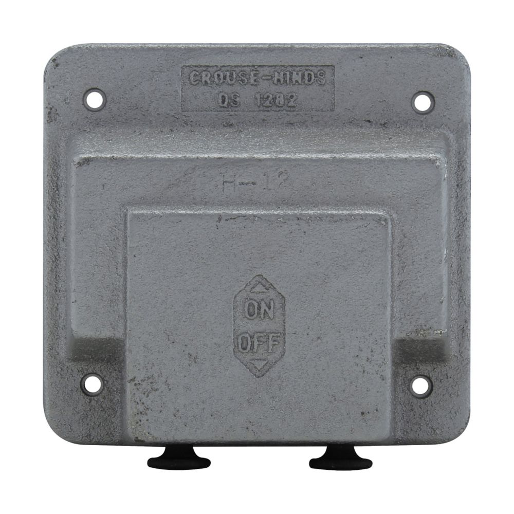 DS1282 - Eaton Crouse-Hinds Series - Feraloy Iron Alloy Surface or Flush Mount Two-Gang DS Snap Switch Cover