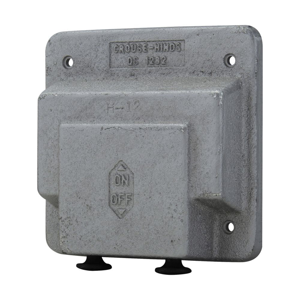 DS1282 - Eaton Crouse-Hinds Series - Feraloy Iron Alloy Surface or Flush Mount Two-Gang DS Snap Switch Cover