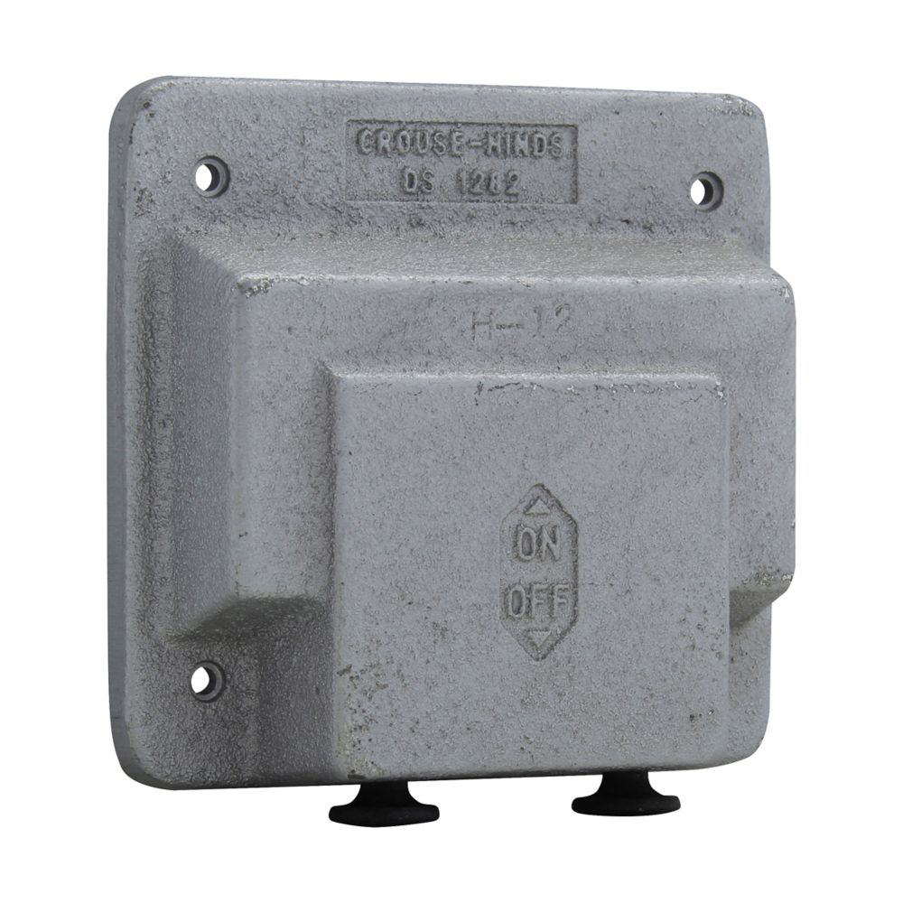 DS1282 - Eaton Crouse-Hinds Series - Feraloy Iron Alloy Surface or Flush Mount Two-Gang DS Snap Switch Cover