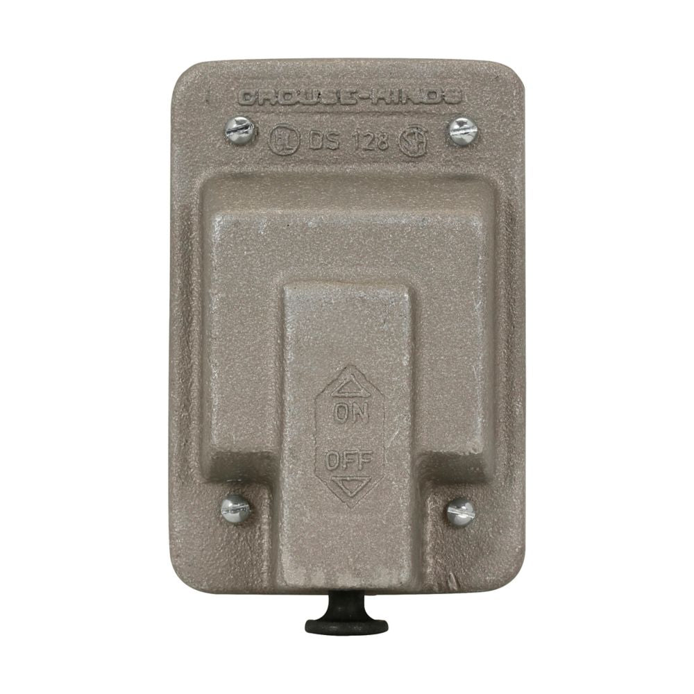DS128 - Eaton Crouse-Hinds Series - Cast Aluminum Single-Gang DS Raintight Snap Switch Cover