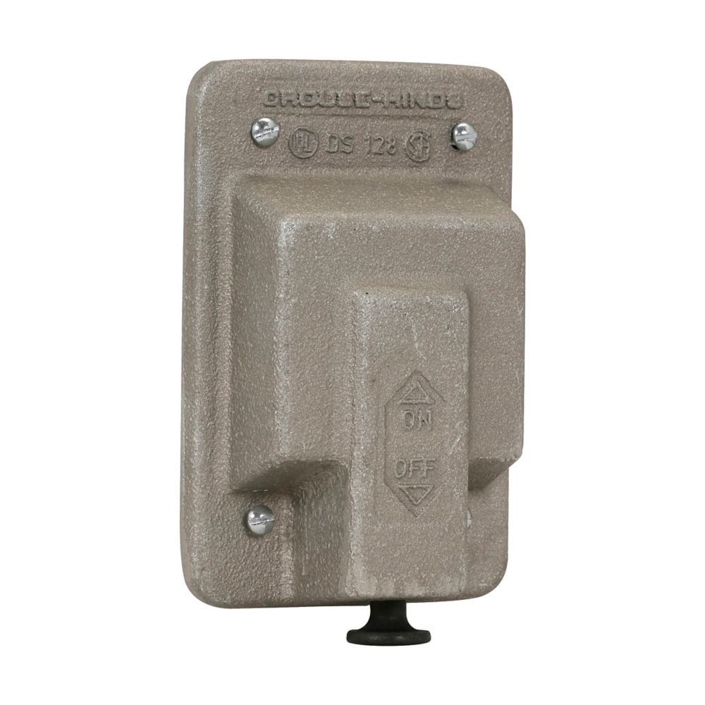 DS128 - Eaton Crouse-Hinds Series - Cast Aluminum Single-Gang DS Raintight Snap Switch Cover