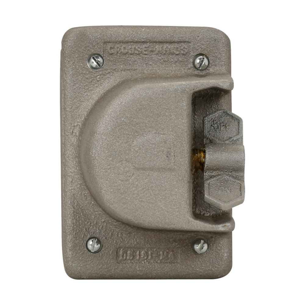 DS181 - Eaton Crouse-Hinds Series - Copper-Free Aluminum Single-Gang DS Raintight Snap Switch Cover