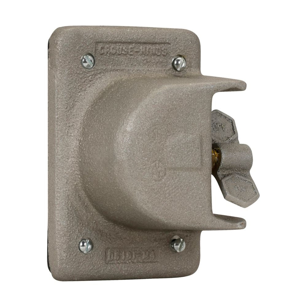 DS181 - Eaton Crouse-Hinds Series - Copper-Free Aluminum Single-Gang DS Raintight Snap Switch Cover