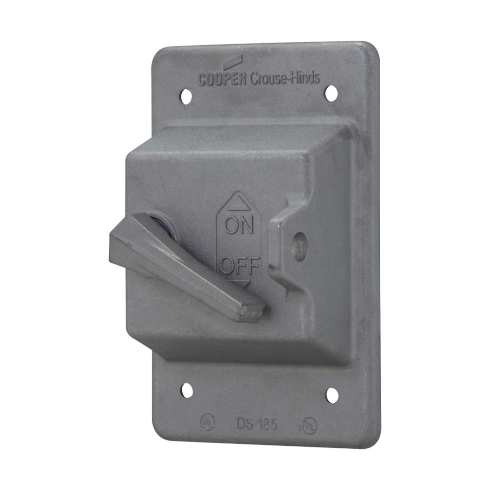 DS185 - Eaton Crouse-Hinds Series - Die Cast Aluminum Single-Gang DS Raintight Snap Switch Cover
