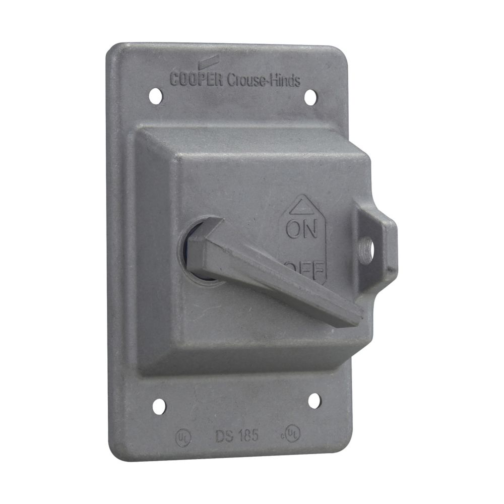 DS185 - Eaton Crouse-Hinds Series - Die Cast Aluminum Single-Gang DS Raintight Snap Switch Cover