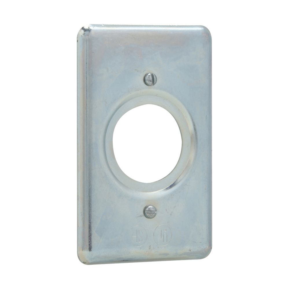 DS21SA - Eaton Crouse-Hinds Series - Sheet Aluminum Surface Mount Single-Gang DS Grounding Receptacle Cover