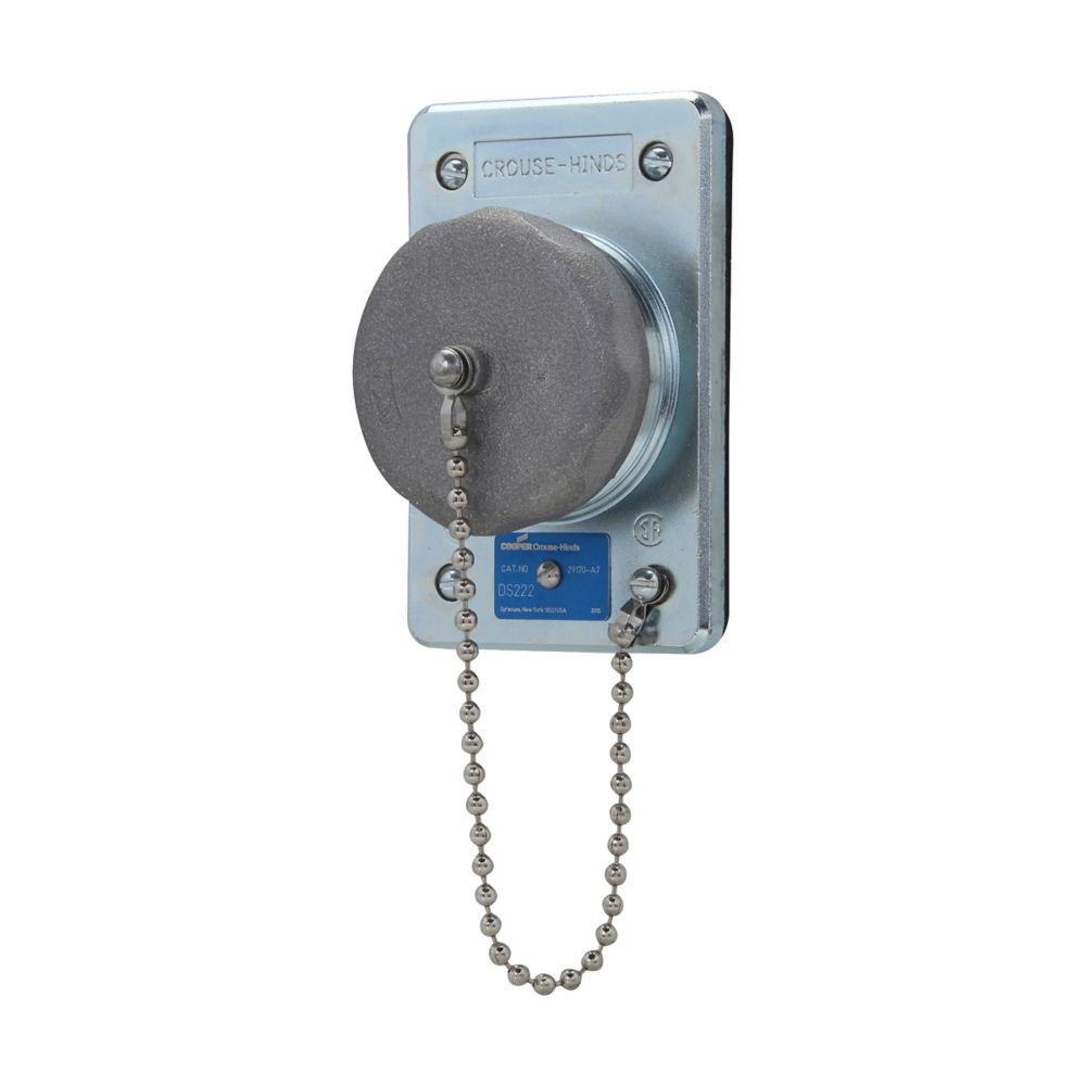 DS222 - Eaton Crouse-Hinds Series - 20A 2-Wire 3-Pole Feraloy Iron Alloy DS Receptacle Housing
