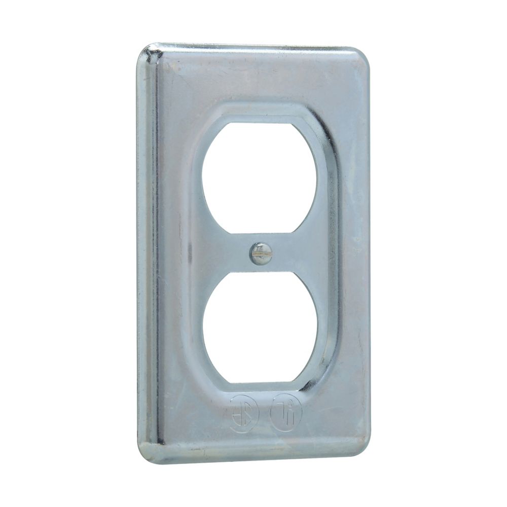DS23 - Eaton Crouse-Hinds Series - Sheet Steel Surface Mount Single-Gang DS Duplex Receptacle Cover