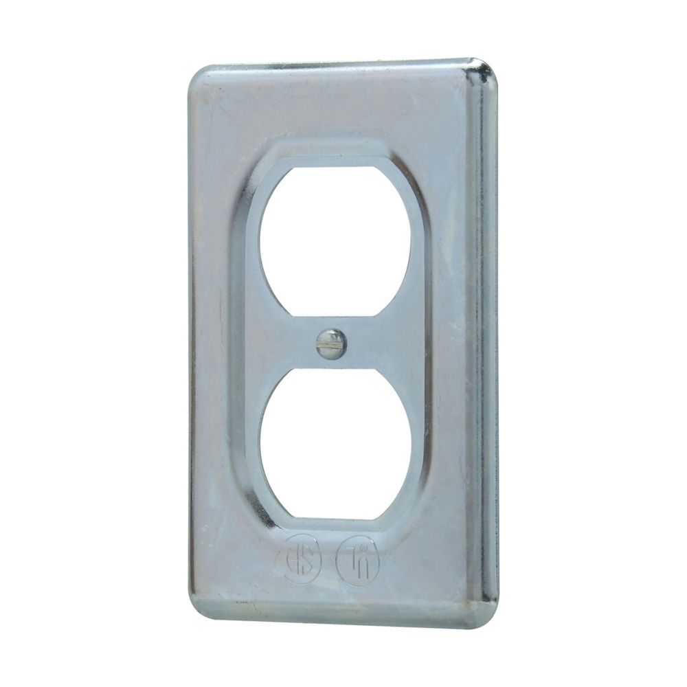 DS23 - Eaton Crouse-Hinds Series - Sheet Steel Surface Mount Single-Gang DS Duplex Receptacle Cover
