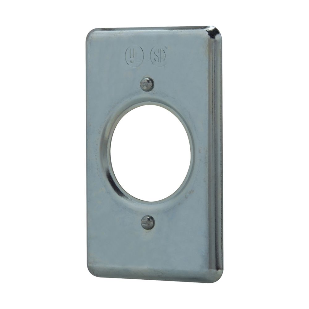 DS35 - Eaton Crouse-Hinds Series - 1-5/8" Sheet Steel Surface Mount Single-Gang DS Receptacle Cover