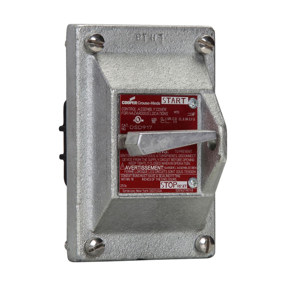 DS415A - Eaton Crouse-Hinds Series - Feraloy Iron Alloy EDS Manual Motor Switch Cover
