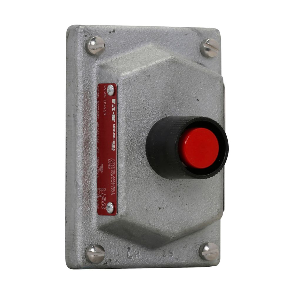 DS429S153 - Eaton Crouse-Hinds Series - Feraloy Iron Alloy Single Pushbutton Flexstation DS Cover