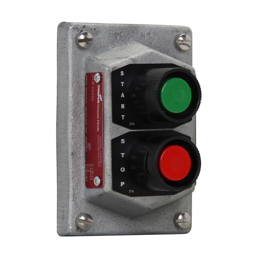 DS454 - Eaton Crouse-Hinds Series - Feraloy Iron Alloy Double Pushbutton Flexstation DS Cover