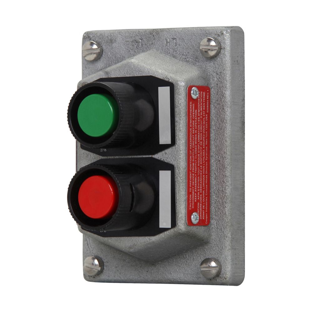 DS454 - Eaton Crouse-Hinds Series - Feraloy Iron Alloy Double Pushbutton Flexstation DS Cover
