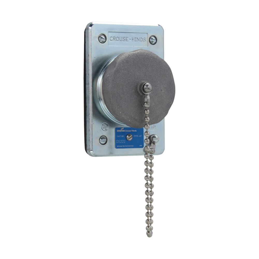 DS96 - Eaton Crouse-Hinds Series - 15 A 125 VAC 2-Wire 3-Pole Feraloy Iron Alloy DS Receptacle Housing